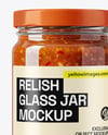 Jar with Sweet Relish Sauce Mockup