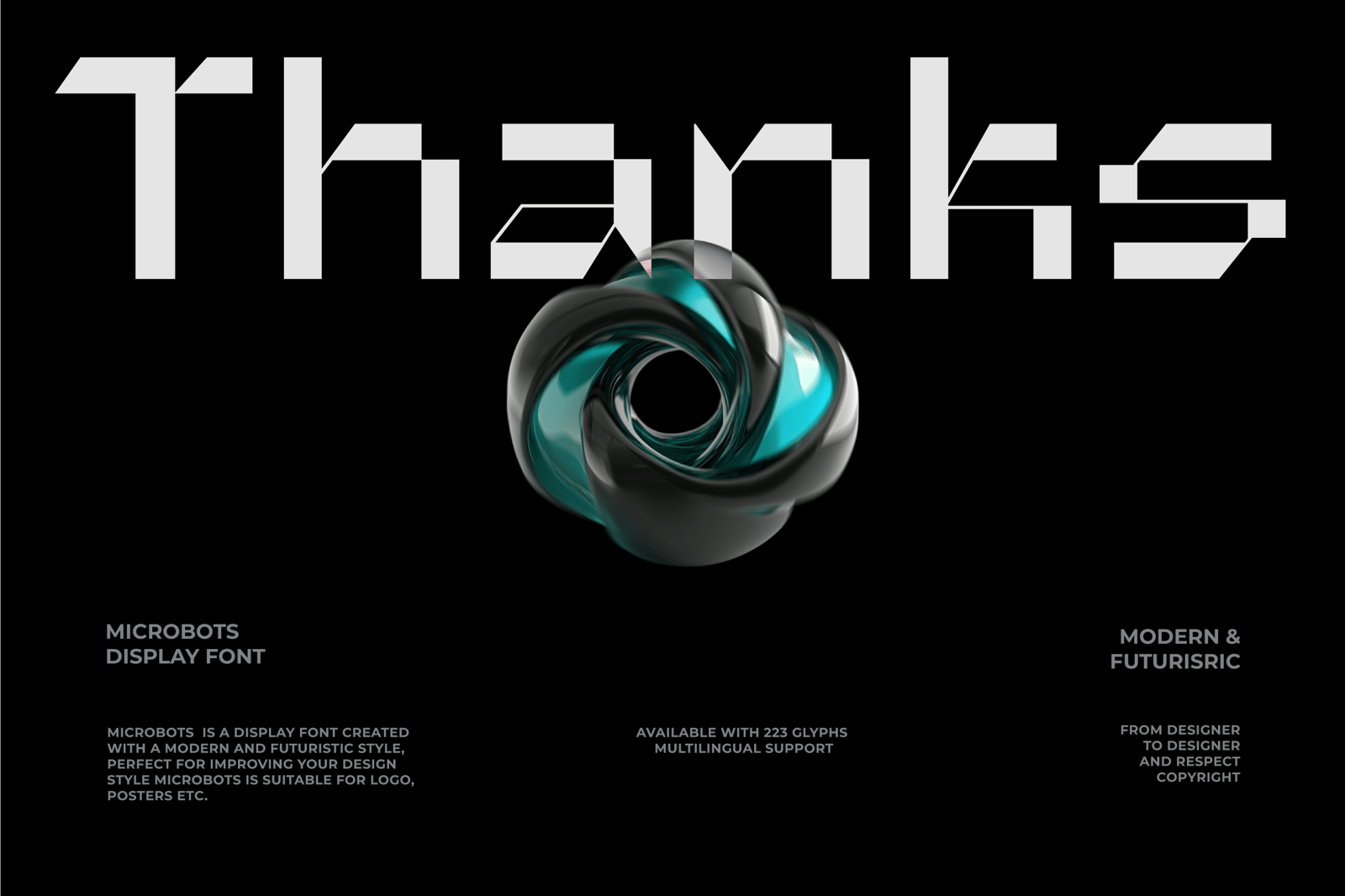 Microbots - Futuristic Font