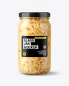Glass Jar with Sauerkraut Mockup