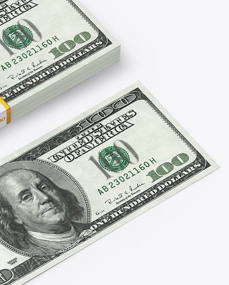 Money Stack and Banknote Mockup