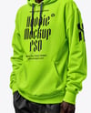 Elderly Black Man Wearing Hoodie and Sweatpants Mockup