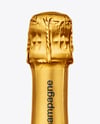 Clear Glass Pink Champagne Bottle Mockup