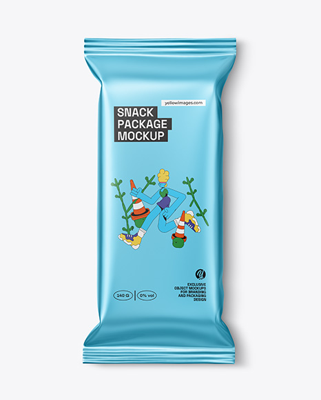 Metallic Snack Package Mockup - Cookie packaging mockup