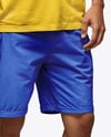 Young Tall Man Wearing T-shirt and Shorts Mockup