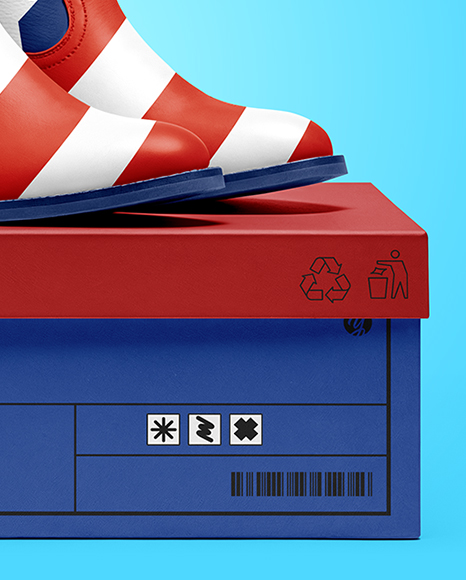 Cowboy Boots on Shoe Box Mockup