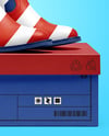 Cowboy Boots on Shoe Box Mockup