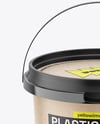 Glossy Plastic Bucket with Handle Mockup