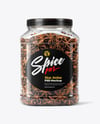 Square Plastic Jar with Star Anise Mockup