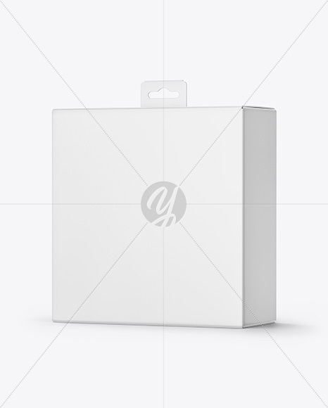 Glossy Paper Box w/ Hang Tab Mockup