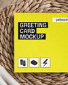 Greeting Card on a Woven Placemat Mockup