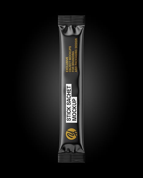 Glossy Stick Sachet Mockup