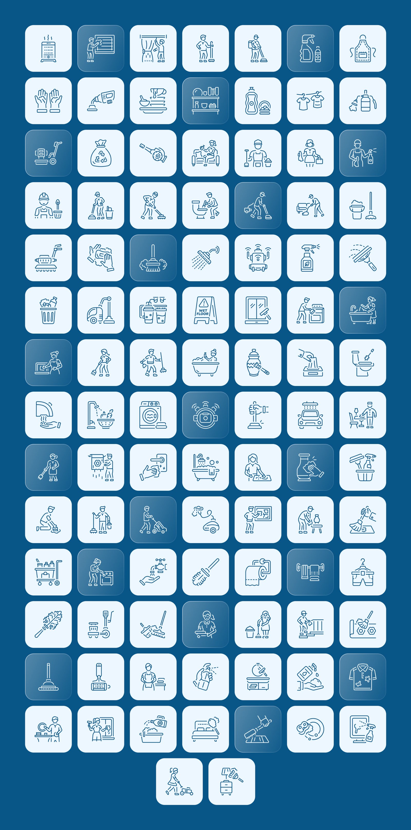 Cleaning Icon Art Set
