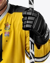 Man Wearing Full Ice Hockey Kit Mockup
