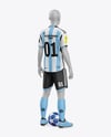 Soccer Kit w/ Mannequin Mockup - Back Half Side View