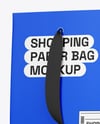 Paper Shopping Bag Mockup – Half Side View