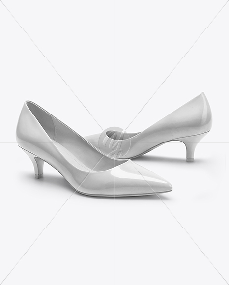 Pair of Kitten Heel Pumps Mockup