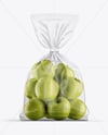 Plastic Bag With Apples Mockup