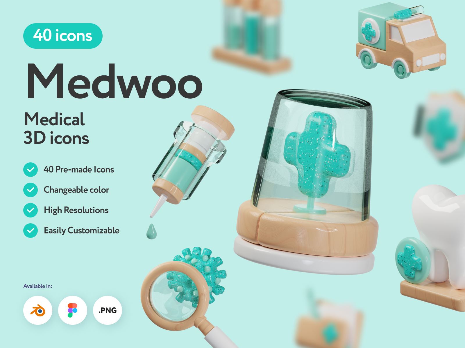 Medwoo Medical 3D Icons