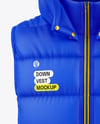 Hooded Down Vest Mockup