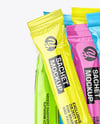 Glossy Stick Sachets Mockup