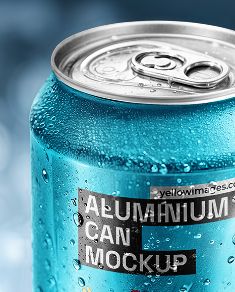 Aluminium Can in Ice Mockup
