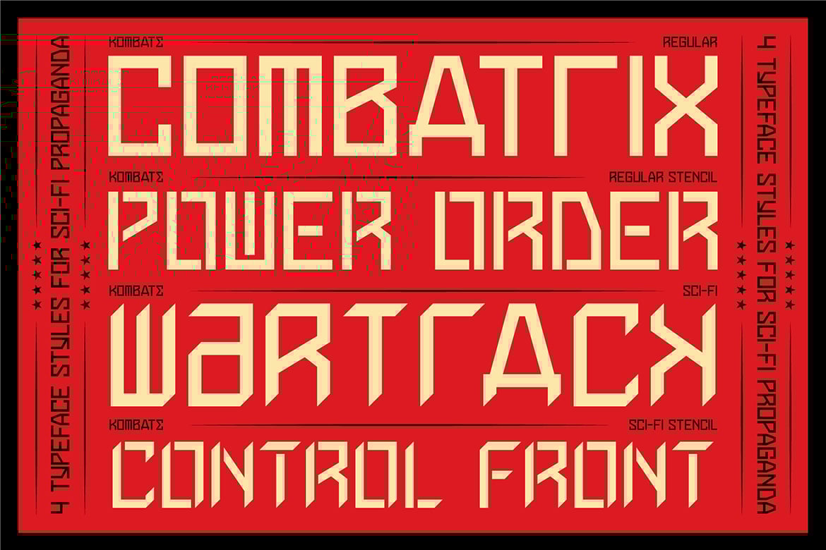 Kombate – Sci-Fi Propaganda Display Font