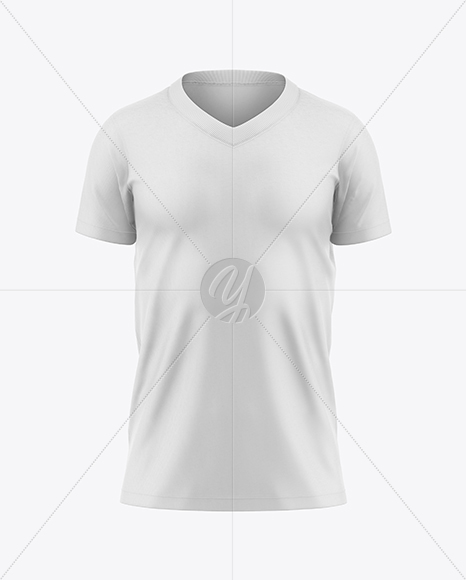 Kids V-Neck T-Shirt Mockup - Front View