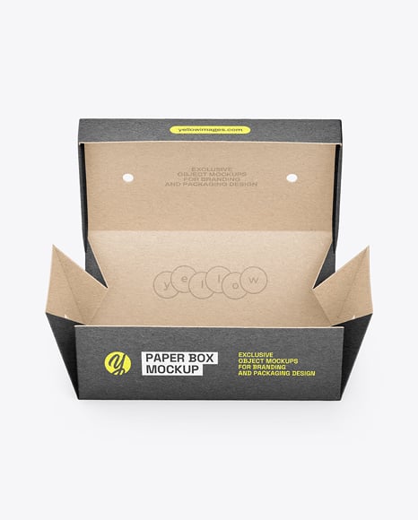 Kraft Paper Takeaway Food Box Mockup