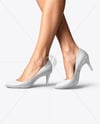 Pair of Pumps on Woman's Legs Mockup