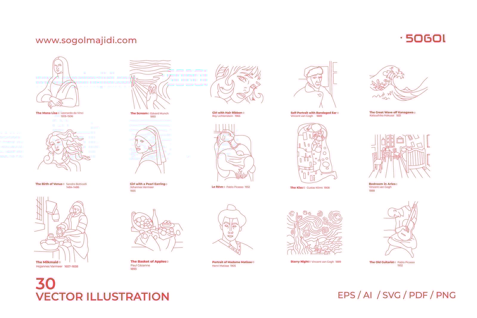 World Paintings Vector Illustration