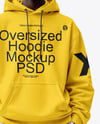 Afro-American Man Wearing Oversize Hoodie and Shorts Mockup
