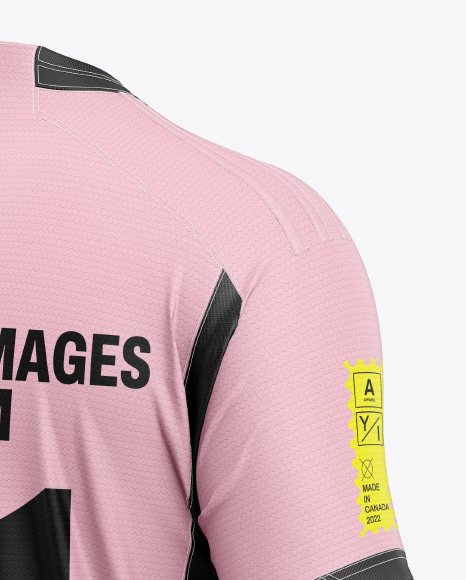 Soccer Jersey Mockup - Back Half Side View