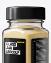 Square Spice Glass Jar with Onion Powder Mockup