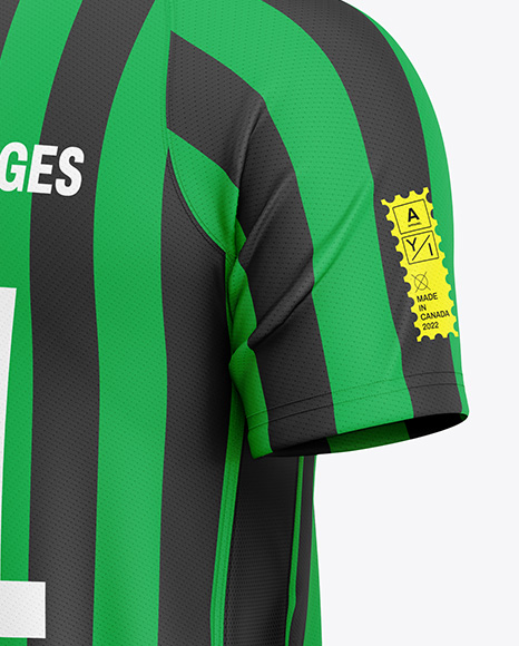 Soccer Jersey Mockup - Half Side View