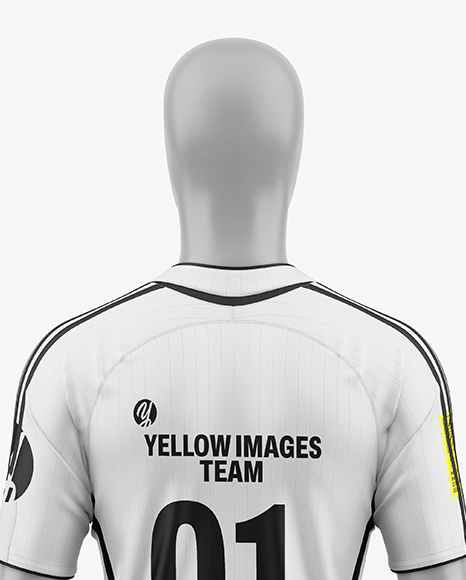 Full Soccer Kit w/ Mannequin Mockup - Back View