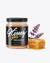 Glass Jar with Sage Honey Mockup