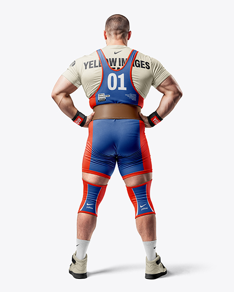 Man Wearing Weightlifing Suit Mockup - Model mockups