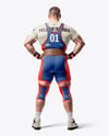Man Wearing Weightlifing Suit Mockup
