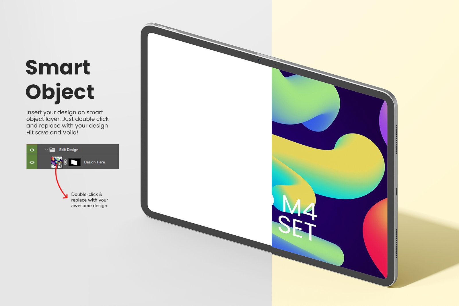 iPad Pro M4 2024 13 Inch PSD Mockup Set