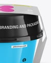 Glossy Plastic Container With Label Mockup