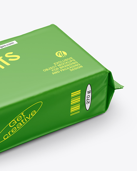 Matte Snack Pack Mockup - Half Side View