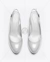 Pair of Glossy Slingbacks Mockup