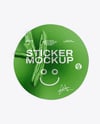 Iridescent Round Sticker Mockup