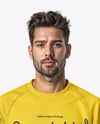 Bearded Man Wearing Raglan Sweatshirt and Jeans Mockup