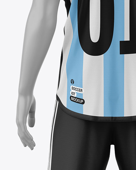 Soccer Kit w/ Mannequin Mockup - Back View
