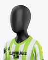 Kids V-Neck Sports Kit Mockup - Half side View