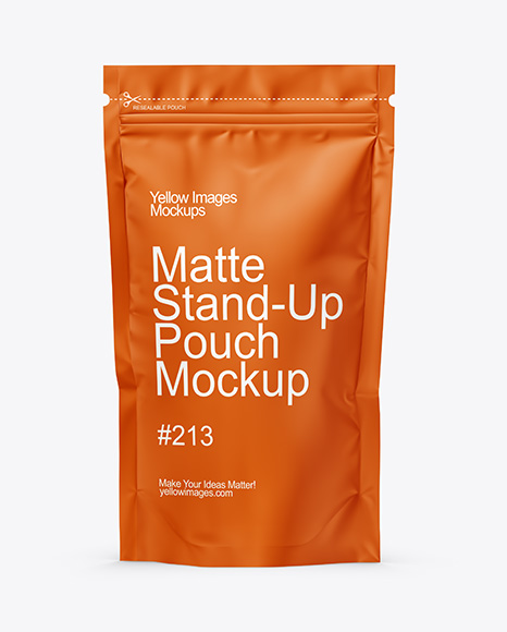 Matte Stand-Up Pouch Mockup - Packaging mockups
