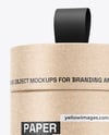Kraft Paper Tube with Pull Tab Mockup