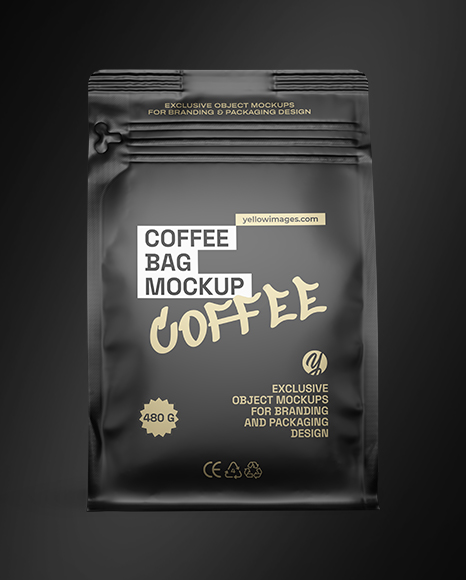 Matte Coffee Bag Mockup