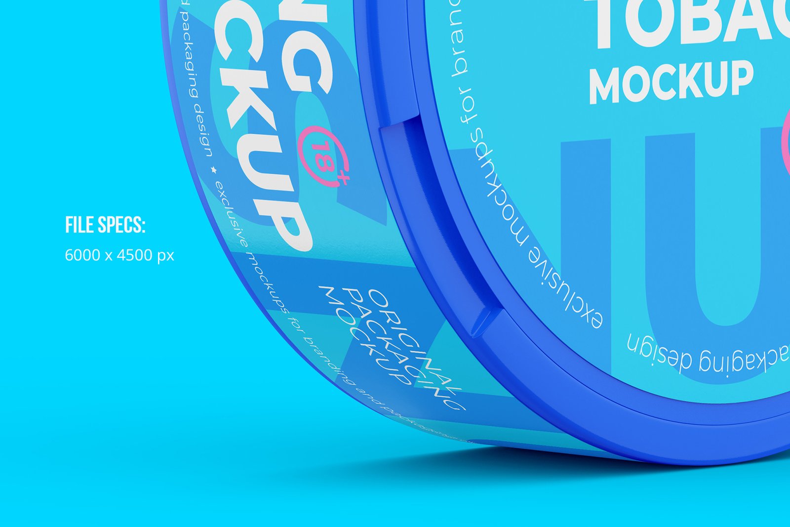 Snus Chewing Tobacco Can Mockup. With One Lock